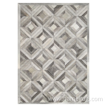 Luxury Grey patchwork real cowhide rugs